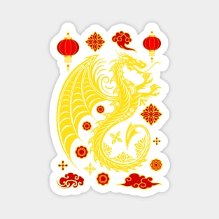 Dragon Happy Chinese New Year Celebration Magnet