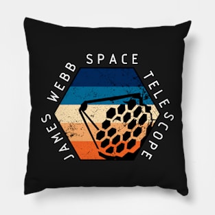 vintage retro James Webb Space Telescope Retro Cosmic JWST Vintage Space Pillow