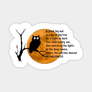 Halloween Poem About a Big Owl Magnet