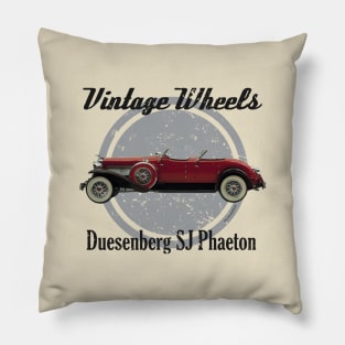 Vintage Wheels - Duesenberg SJ Roadster Pillow