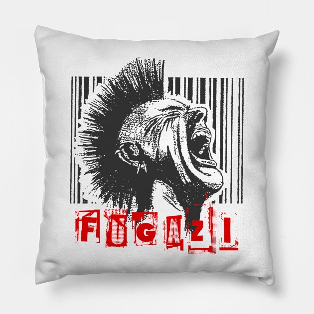 fugazi barcode Pillow by plerketekuk