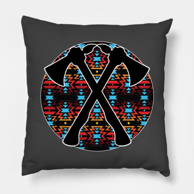 Tomahawk Pattern - 7 Pillow by Brightfeather