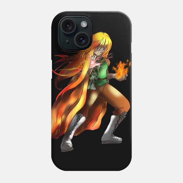 Sorcerer with a fireball Phone Case by cuisinecat