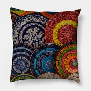 rainbow plates Pillow