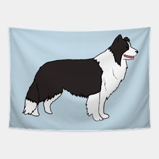 border collie art Tapestry