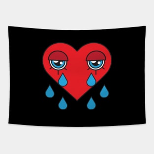 sad heart Tapestry