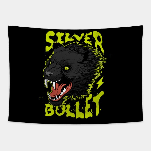 The Werewolf of Silver Bullet Tapestry by Contentarama