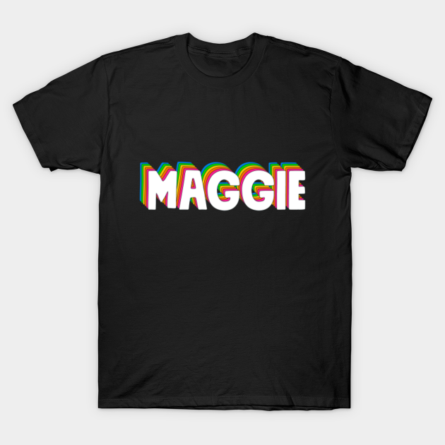 Discover Hello My Name Is Maggie Rainbow Name Tag - Maggie - T-Shirt
