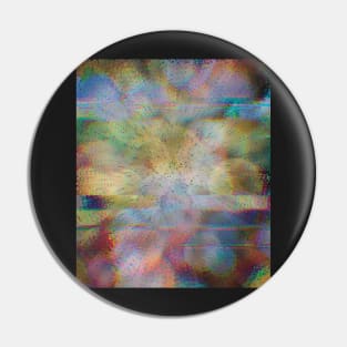 Trippy Glitched Retro Dot Pattern Pin