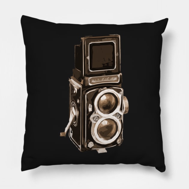 Old Camera Pillow by DogfordStudios