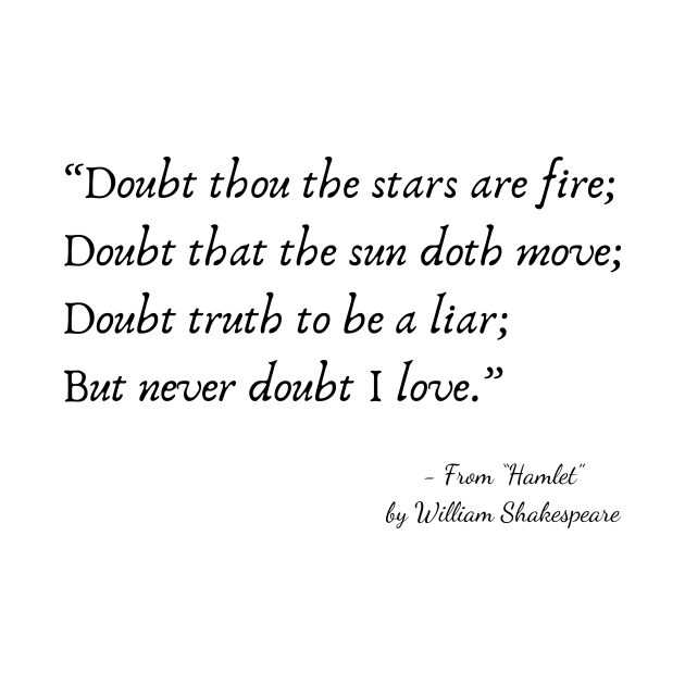 A Quote about Love from "Hamlet” by William Shakespeare by Poemit