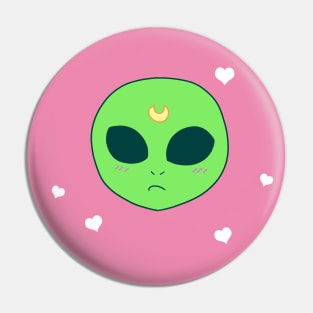 I Love You - Alien Face Pin