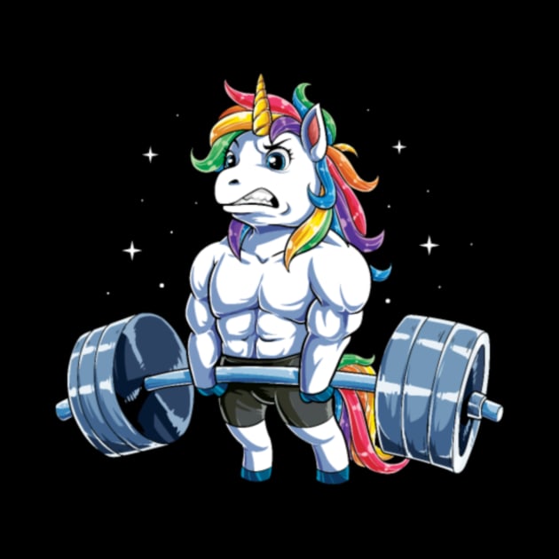 Unicorn Weightlifting T shirt Fitness Gym Deadlift Rainbow Gifts Party Men Women-6IFWp by Nulian Sanchez