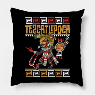 Aztec god of the night - Tezcatlipoca Pillow