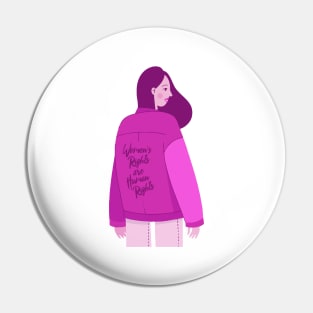 'Women's Rights are Human Rights' Women's Achievement Pin