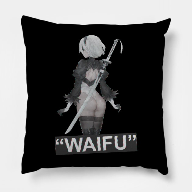 Glitch Nier 2b Waifu Pillow by cocorf