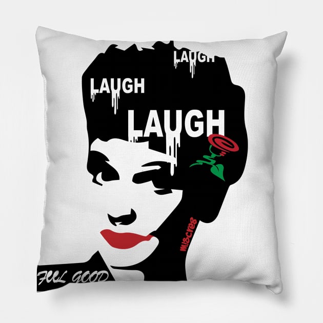 LUUUUCY a tribute to laughter Pillow by MISCRE8 MERCH