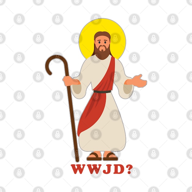 WWJD (What Would Jesus Do) Vector with Light Outline by Jarecrow 