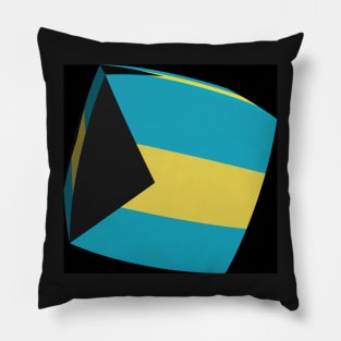 Bahamas Flag cubed. Pillow