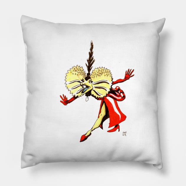 Frilled Lizard Pillow by CoolCharacters