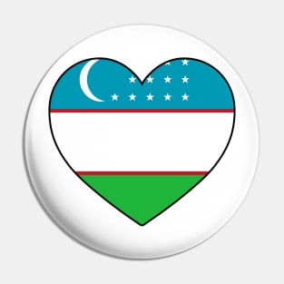 Heart - Uzbekistan Pin