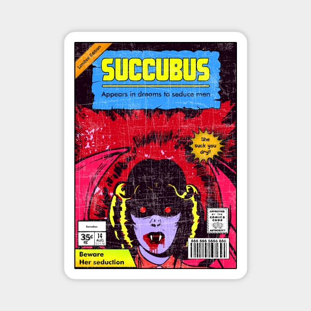 SUCCUBUS RETRO Magnet by theanomalius_merch