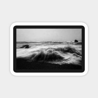 Angry Ocean in Black and White Magnet