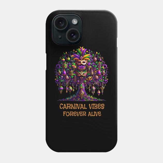 Mardi Gras Magic - Eternal Carnival Spirit Tree Phone Case by Ingridpd