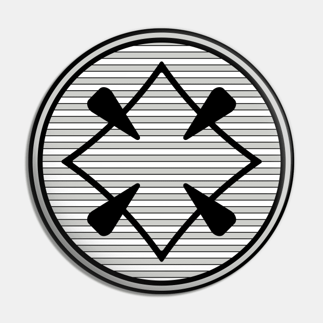 Samurai Jack Clan Symbol — white and grey Pin by Phil Tessier