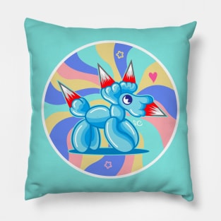 trippy drippy - Cute dark animal ballon dog Pillow