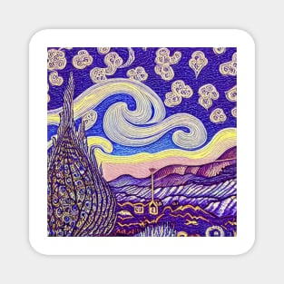 Beautiful Abstract swirl Cosmos Landscape Magnet