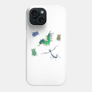 Blue and Green Bugs Pack Phone Case