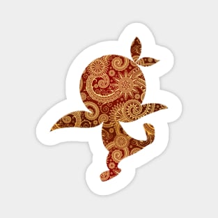 Paisley Orange Bird Magnet