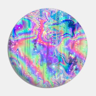 Psychedelic Holographic Texture Pin