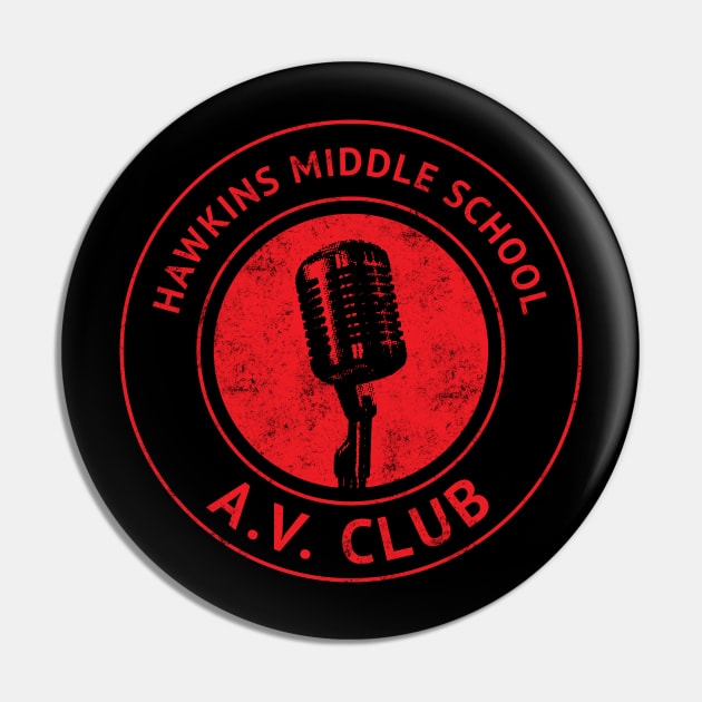 Hawkins Middle School A.V. Club Pin by creativecurly