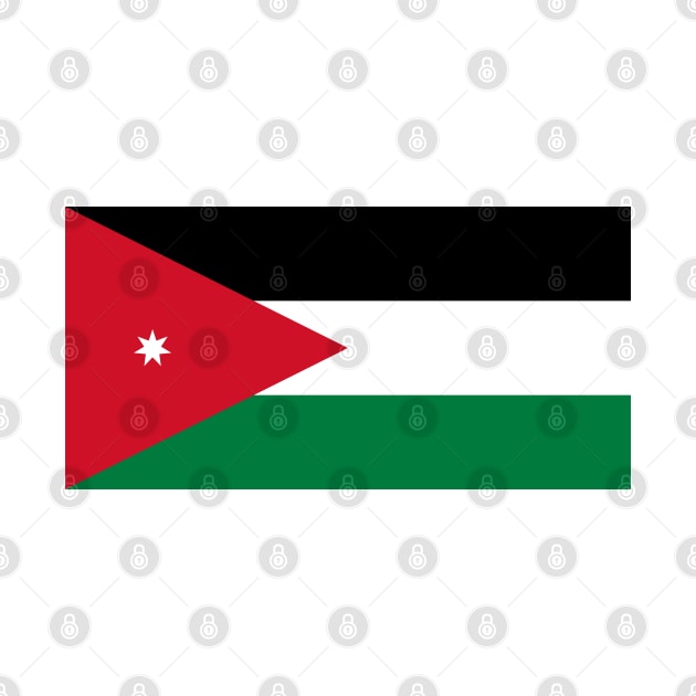 Flag of Jordan by COUNTRY FLAGS