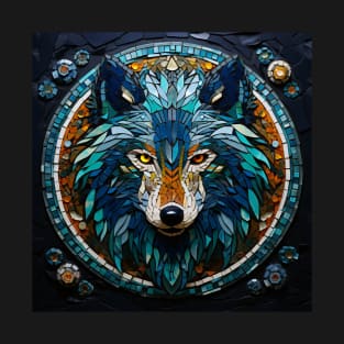 Wolf Mosaic Mandala T-Shirt