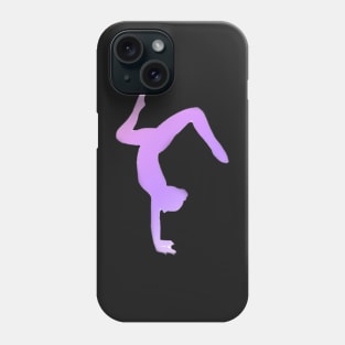 A silhouette of a double stag handstand Phone Case