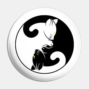 Cats Yin Yang Pin