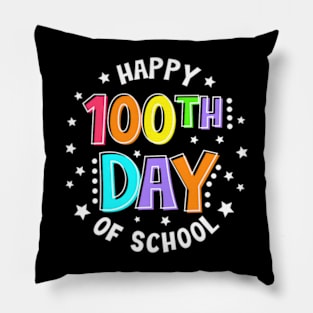 100Th Day Of School Teacher Kids Child Happy 100 Days Groovy Pillow