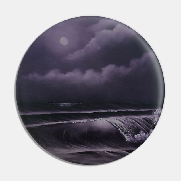 Violet Seascape Pin by J&S mason