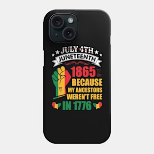 Juneteenth June 1865 Black History Afro Phone Case