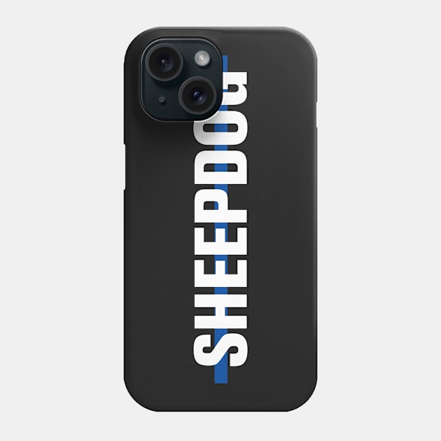 SHEEPDOG Blue Line Phone Case by MikesTeez