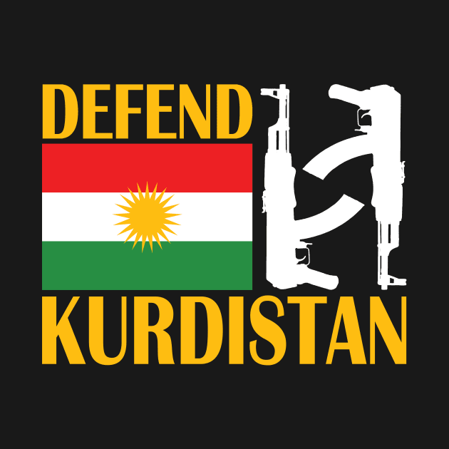 Defend Kurdistan, Kurdish Flag, Kurdistan by Jakavonis