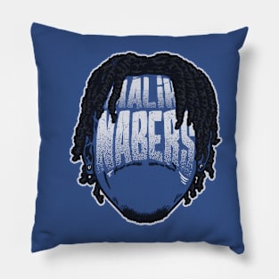 Malik Nabers New York G Player Silhouette Pillow