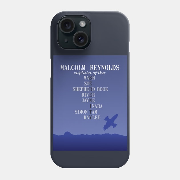 Malcolm Reynolds and Serenity Phone Case by MeliWho