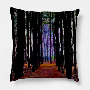 Green cathedrals Pillow