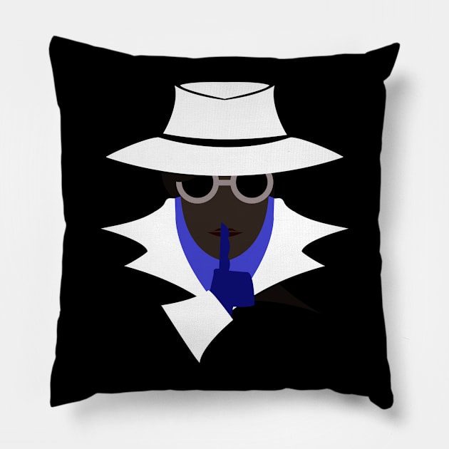 Lady White shush (afro): A Cybersecurity Design Pillow by McNerdic