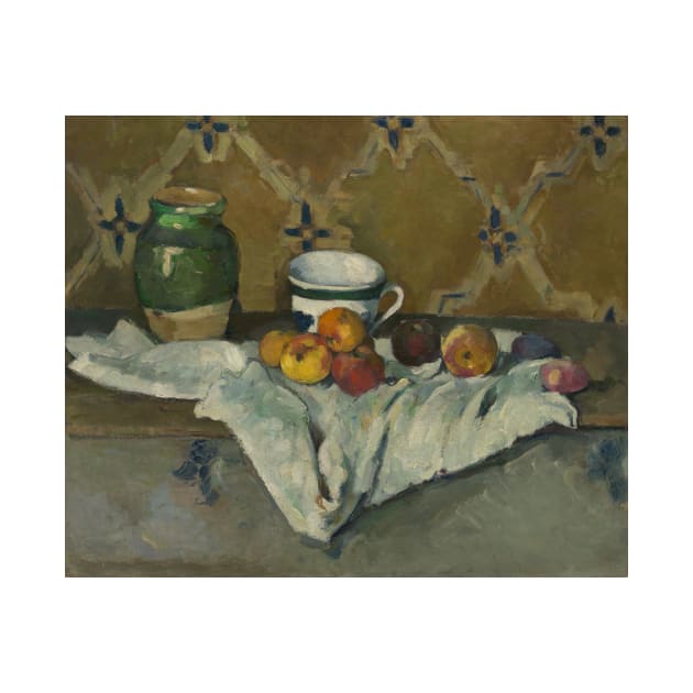 Still Life with Jar, Cup, and Apples by Paul Cezanne by Classic Art Stall