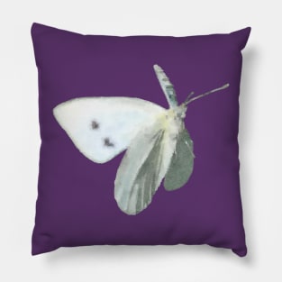 Cabbage White Butterfly Pillow